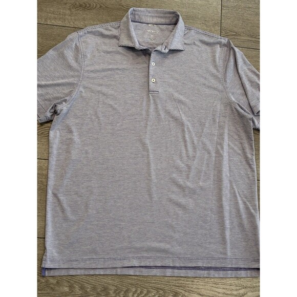 Johnnie O Polo Shirt Performance UPF 50 Sun Protection Striped Men Size XL Golf - Picture 2 of 9